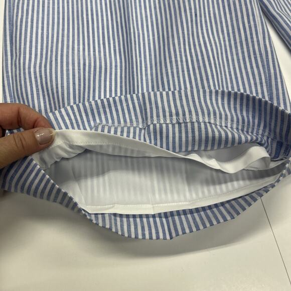 Talbots Striped Wide Leg Pants in Blue and White - Picture 9 of 11